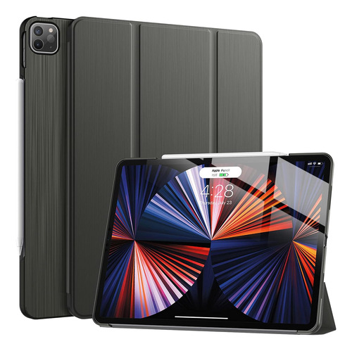 Funda Soke Para iPad Pro 12.9 5th Gen Triple Delgado Gris Os