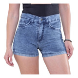 Short Jeans Jean Mujer Elastizados Tiro Alto Calce Perfecto