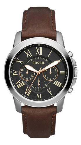 Reloj Fossil Grant Fs4813 Para Hombre Cronografo Original