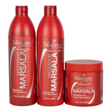 Kit Marsala Maycrene 500 Ml Cada  ( Shamp + Cond + Másc )