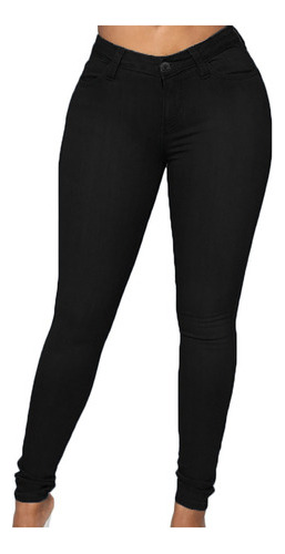 Pantalones Ajustados Para Mujer, Talla Grande, Casual, A La