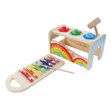 Xilófono Educativo De Madera Hammering Pounding Toy