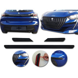 Kit Seguridad Peugeot 208 2022 Paragolpe Negro Kenny Moldura