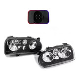 Faros Golf A3 Fondo Negro 93-99 Vidrio