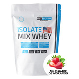 Isolate Mix Whey, 900g - Melhor Proteína & Sabor Sabor Milk-shake De Morango