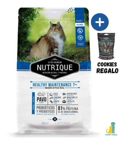 Nutrique Gato Senior 7+ X 7,5 Kg - Happy Tails