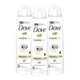 Kit 3 Desodorante Dove Invisible Dry 150ml