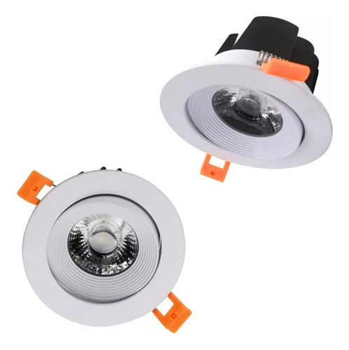 Pack 2 Foco Downlight Dirigible Embutido 10w