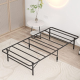 Lamhorm Base De Cama Plegable De Metal Individual Con Borde