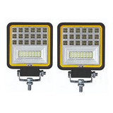 Pack 2 Faros 36w 42 Led Flood + Spot + Ojo Angel 12v 24v 