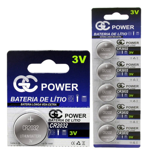 60pcs Bateria Pilha Moeda Cr2032 3v Cartela 5 Cada