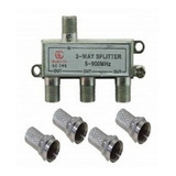 10 Divisor Cabo Coax C/conector 4x75 Fera 61