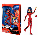 Miraculous Talk And Sparkle 10.5 Ladybug Deluxe Doll Con Luc