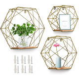 Estantes Flotantes Hexagonales Para Pared