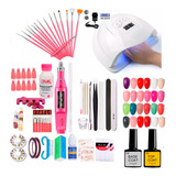 Kit 60 Completo Inicial Cabina 80w Torno Uñas Deco Nailart