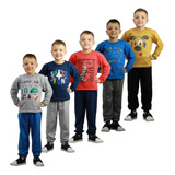 Kit 5 Conjunto Moletom Menino Infantil Gola Careca Masculino