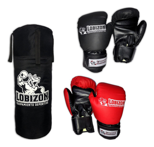 Kit Combo Boxeo Bolsa Box Guantes Ideal Infantil Niño