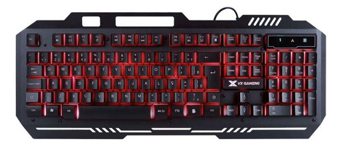 Teclado Gamer Shield 1.8mt Led Vermelho Gt602 Vinik