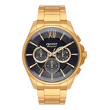 Relógio Orient Grande Masculino Dourado Mgssc043 G3kx + Nf