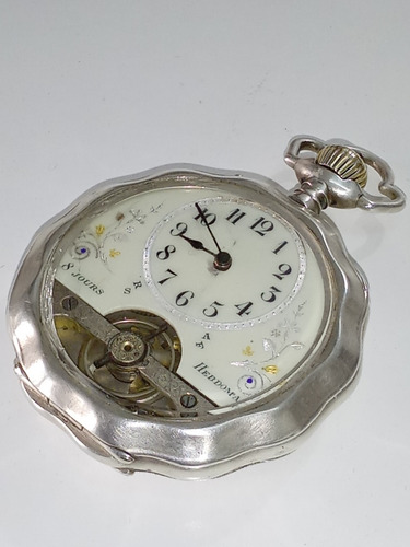 Antiguo Reloj Bolsillo Hebdomas ,plata 0.900 Usa 