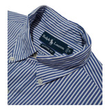 Camisa Ralph Lauren Classic Fit Lineas Azul/ Blanco Talla M