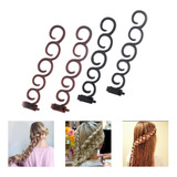 4pcs Mujeres Trenza Trenzado Twist Braider Rodillo Gancho Bu