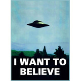 Cuadro De 33x48 I Want To Believe Con Bastidor De Madera.