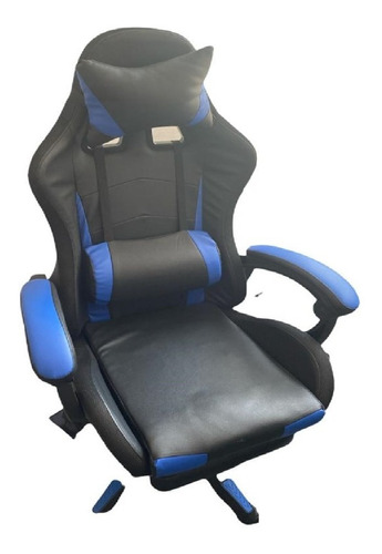 Silla Gamer Con Luces Reclinable Con Reposapiés  