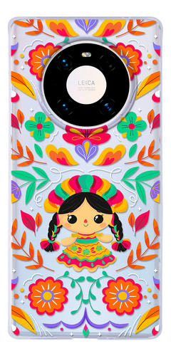 Funda Para Huawei Diseño Mexicano Muñeca Lele Flores Nombre