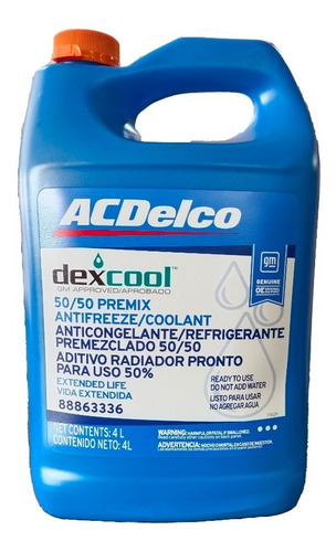 Liquido Refrigerante 50/50 Acdelco Naraja 1 Galon
