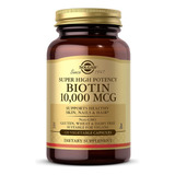 Solgar Biotin 10,000 Mcg Biotina 120 Cápsulas Vegetales