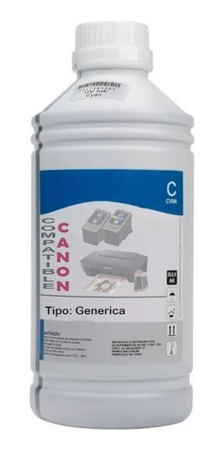 Tinta Azul Sistema O Recargar Cartuchos Para Canon 500ml