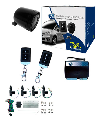 Alarma Auto X28 Z20 S + Cierre Centralizado Electrico Universal 4ptas Zuk