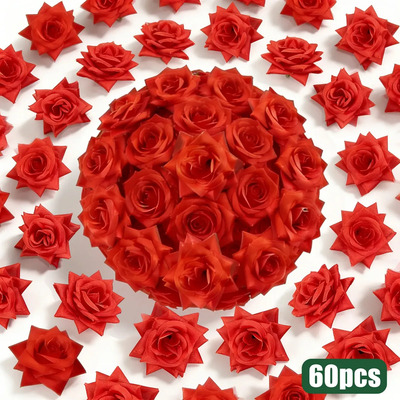 60 Flores Rosas Artificiales Para Exteriores Flores Decorativas Rosas 8cm Red Decoración Cumpleaños Arco Decoración De Fiesta Boda Accesorios Fiesta Ramos De Flores Artificiales Aniversario | MercadoLibre