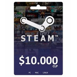 Steam Wallet $10000 Clp  Region Chilena - Código Digital