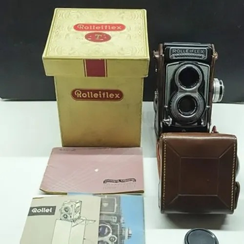 Camara Fotografica 6x6 Rolleiflex T Gris - Especial Mint