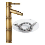 Grifo De Lavabo Retro Europeo Estilo Bambú Cascada Grifos H