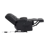 Cadeira Reclinável Confort Elétrica Corino Premium Preto