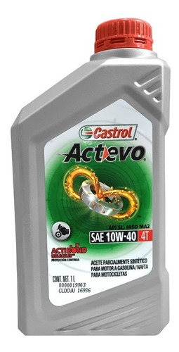 Aceite Castrol Actevo 4t Sae 10w40 Semisintetico Gaona Motos