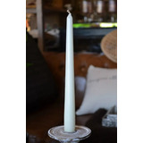 12 Velas Candelabro Cónica Color Crudo Natural Hueso 25cm