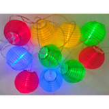 Cordão Luminária 10 Leds Formato Lanternas Cor Das Luzes Colorido 110v/220v