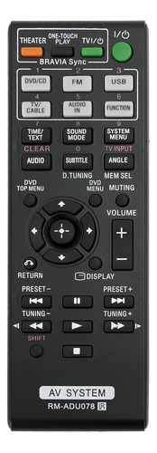 Control Remoto Rm-adu078 Para Sony Dav-dz175 Dav-dz170 