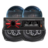 Estéreo Bluetooth Usb + Parlantes 6 PuLG + 6x9 Audio Car P