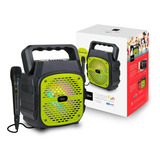 Parlante Karaoke Bluetooth Outdoor Fun + Microfono Amarillo