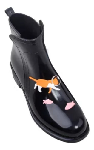 Gato Moda Botas De Lluvia Zapatos Impermeables Antideslizant
