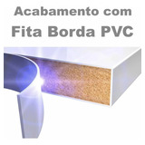 Prateleira Suspensa 140x15 Mdf 30mm Branco Com Suportes