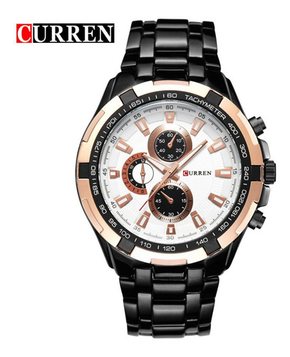 Reloj Curren 8023bkwt-7 Negro Hombre Relojesymas