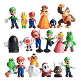 18pcs Super Mario Bros 1nd Generation Acción Figura Modelo