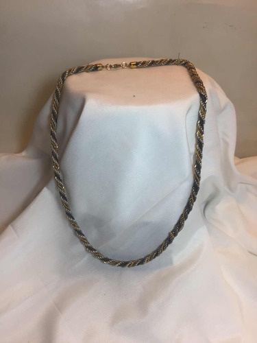 Collar Cadena Tres Metales Largo 60 Cm (977)