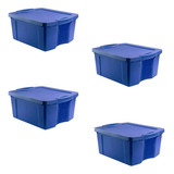 Pack 4 Cajas Organizadoras 55lts Wenco Plastico 60x48x27cm